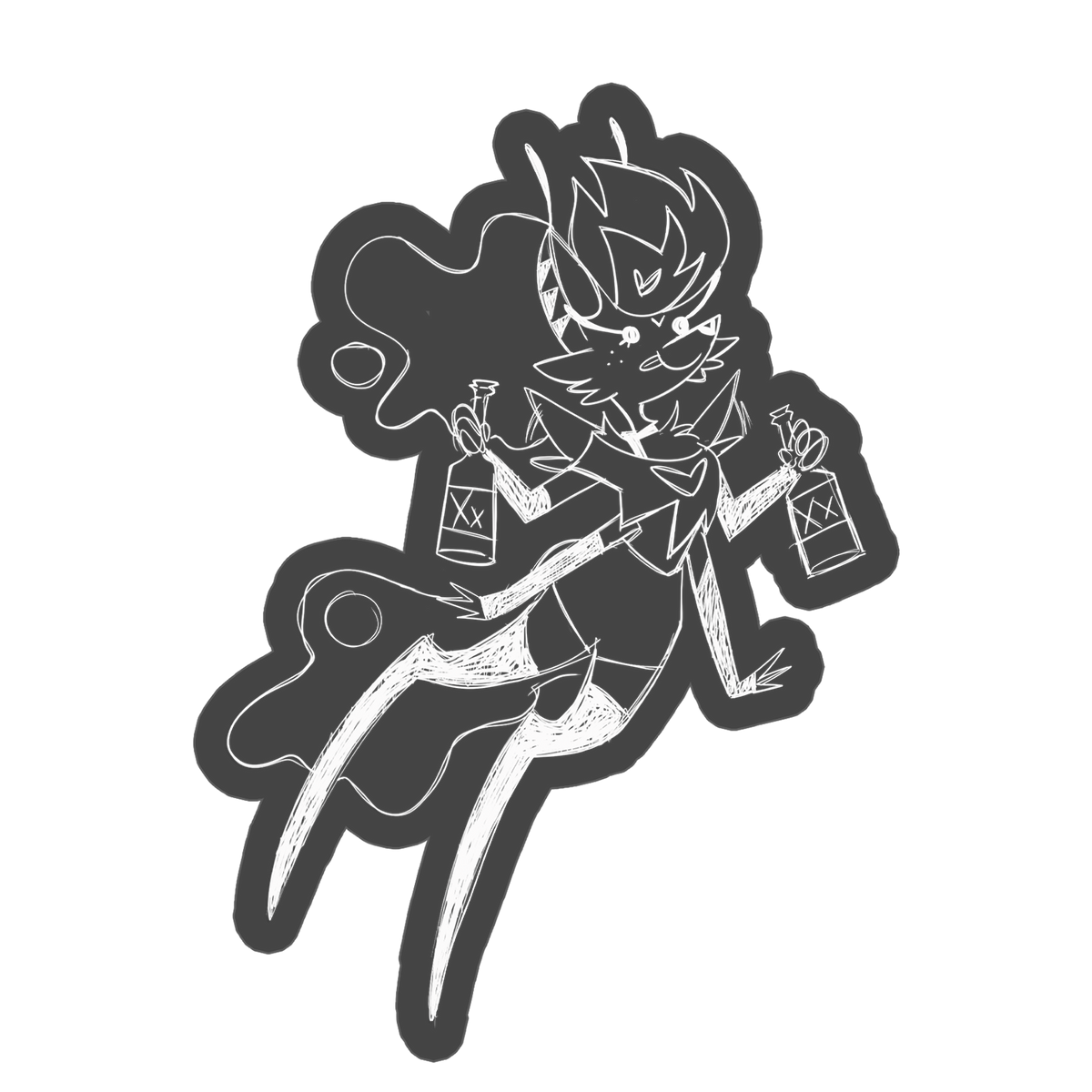 Sketchy Beelzebub Car Decal
