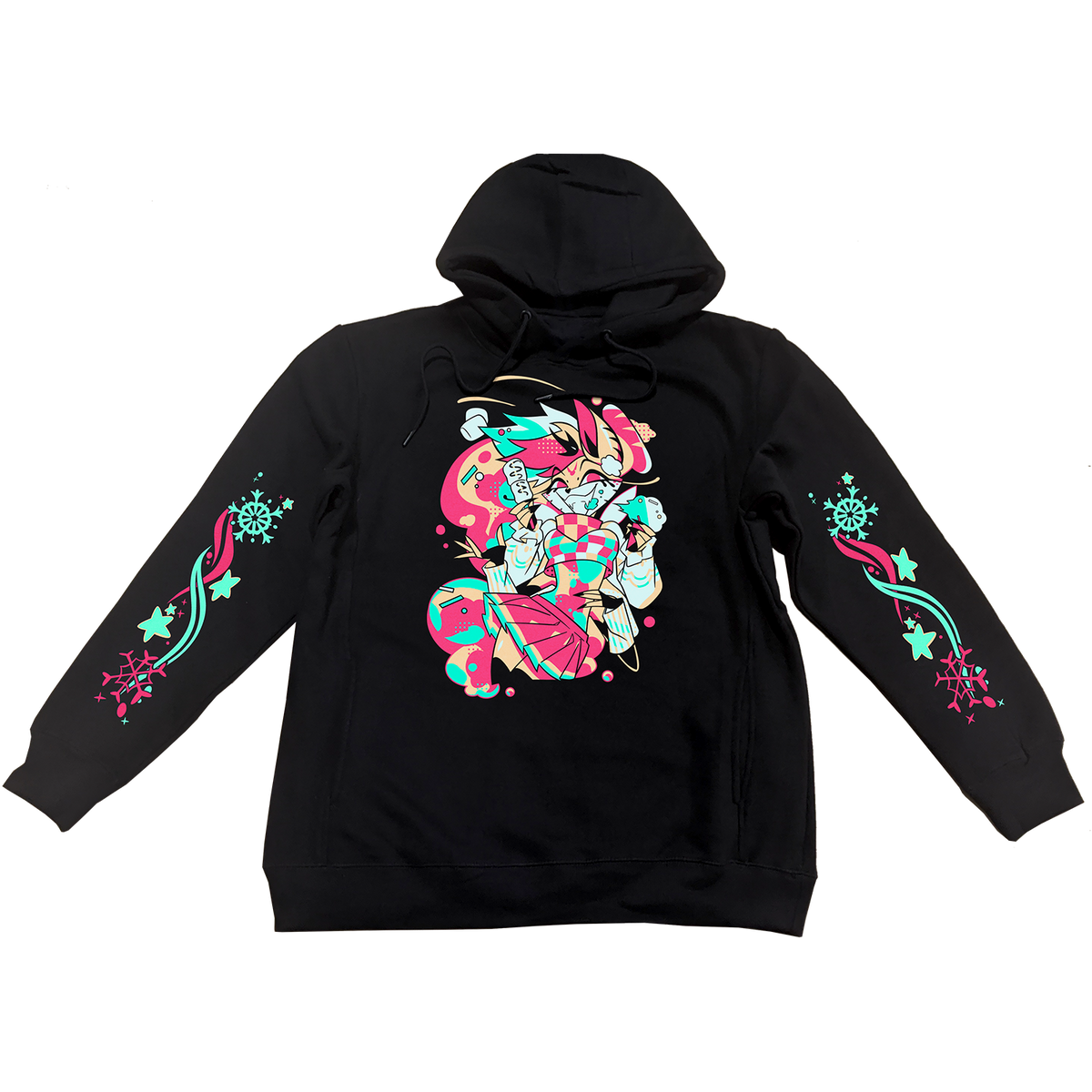 Pullover Hoodie - Beelzebub - Cozy Winter w/Printed Sleeves *LAST CHANCE*