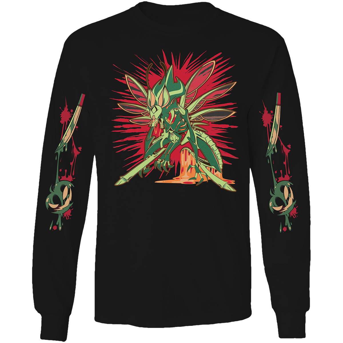 Long Sleeve Shirt - Bee Halloween Slasher w/Printed Sleeves *LIMITED STOCK*