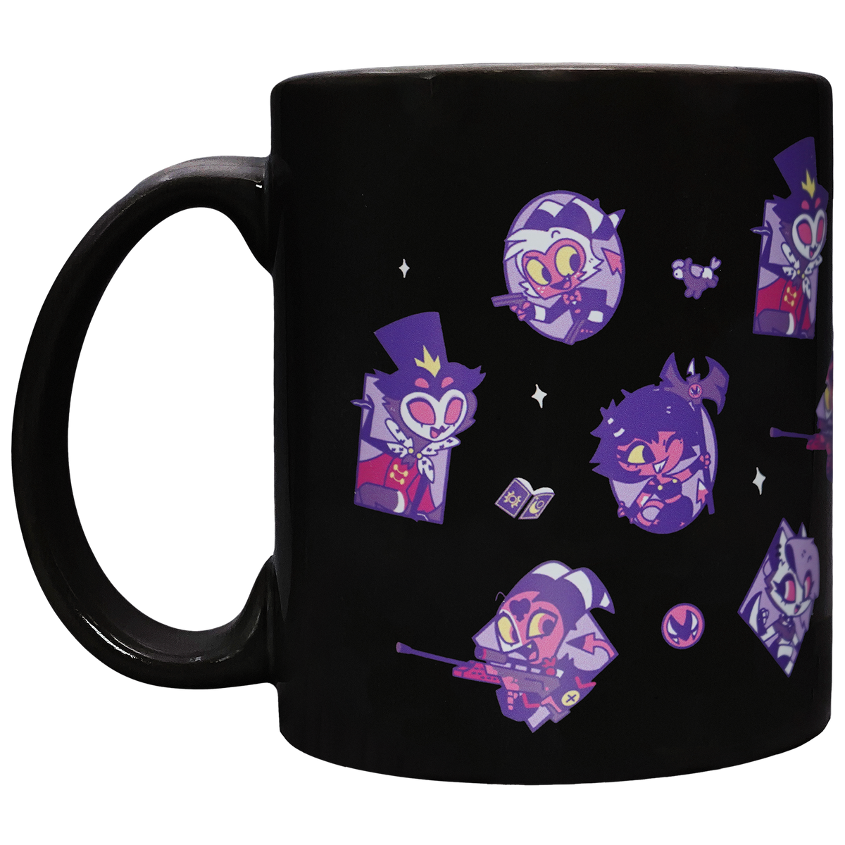 Helluva Boss Pattern Black Mug *LIMITED STOCK*