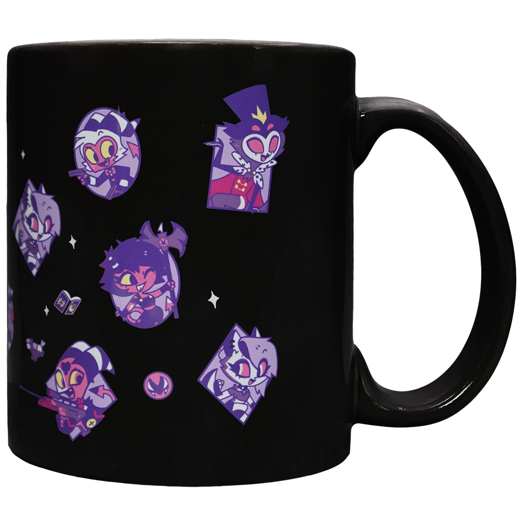 Helluva Boss Pattern Black Mug *LIMITED STOCK*