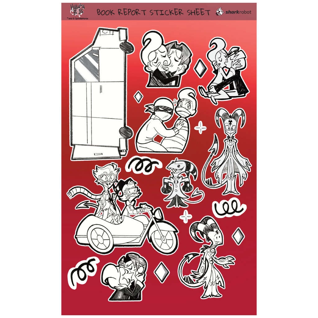 Book Report Drawings Poster Print W/Sticker Sheet *LIMITED STOCK*