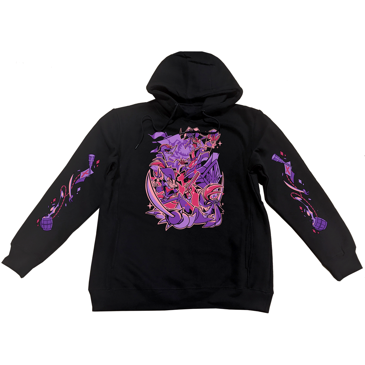 Pullover Hoodie - Crimson's Ship w/Printed Sleeves *LIMITED STOCK*