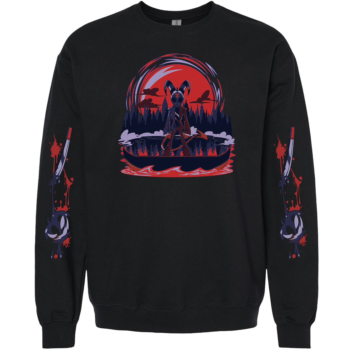 Crewneck Sweatshirt - Blitz Halloween Slasher w/Printed Sleeves *LIMITED STOCK*