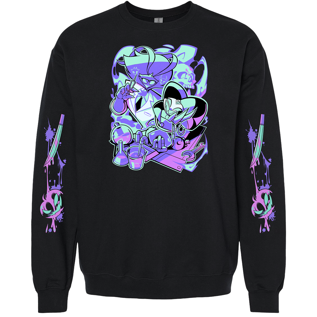 Crewneck Sweatshirt - Ozzie Halloween Slasher w/Printed Sleeves *LIMITED STOCK*