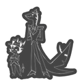 Sketchy Crimson and Alessio Car Decal
