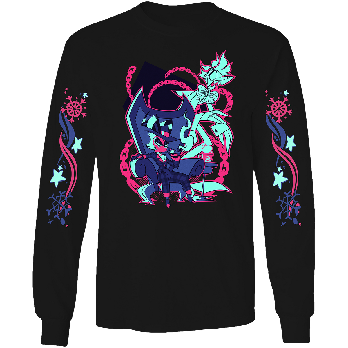 Long Sleeve Shirt - Crimson - Cozy Winter w/Printed Sleeves *LIMITED STOCK*