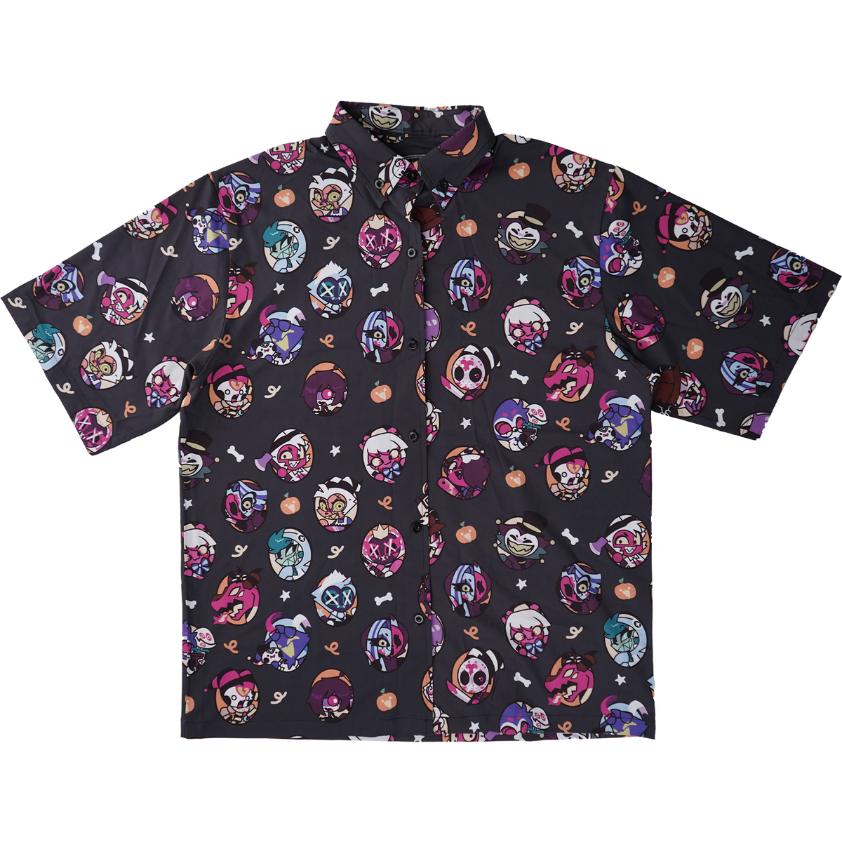 Helluva Boss Halloween Pattern - Button Up Shirt *LIMITED STOCK*