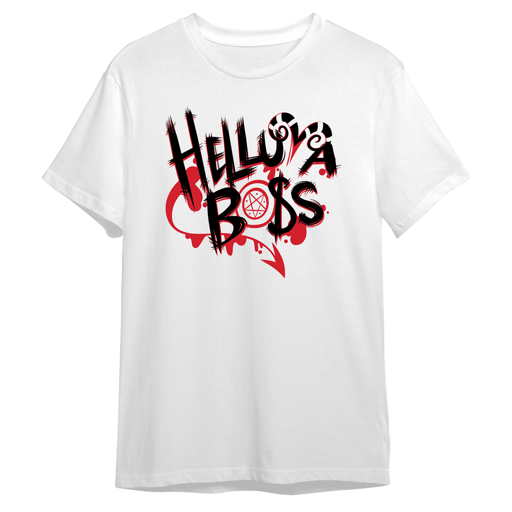 Helluva Boss Logo T-Shirt (White) *LIMITED STOCK*