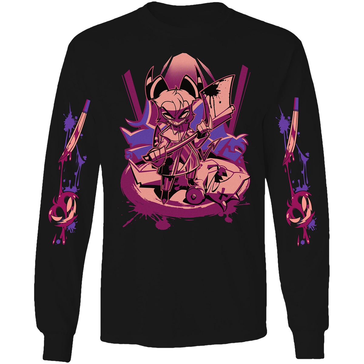 Long Sleeve Shirt - Crimson Slasher w/Printed Sleeves *LIMITED STOCK*