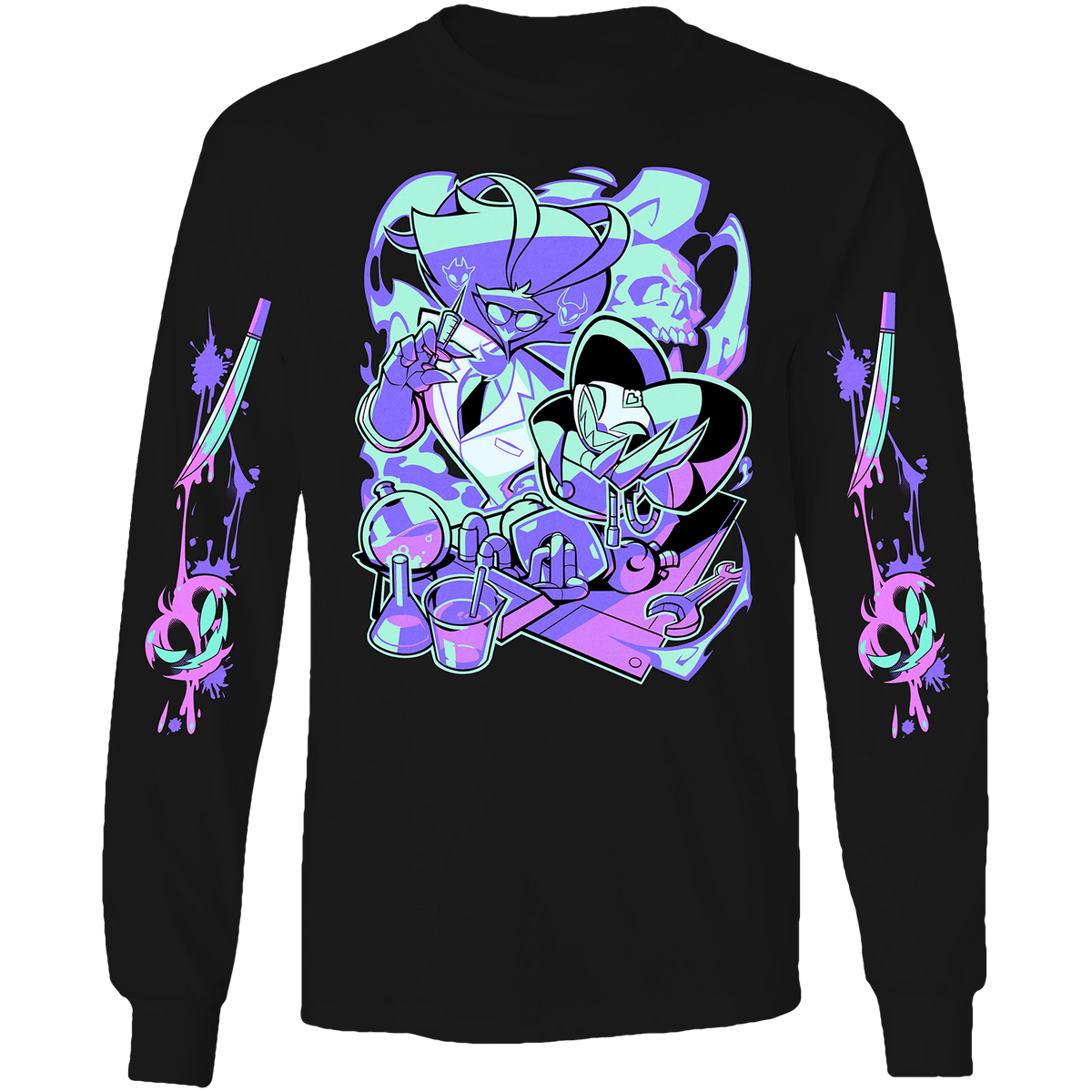 Long Sleeve Shirt - Ozzie Halloween Slasher w/Printed Sleeves *LIMITED STOCK*