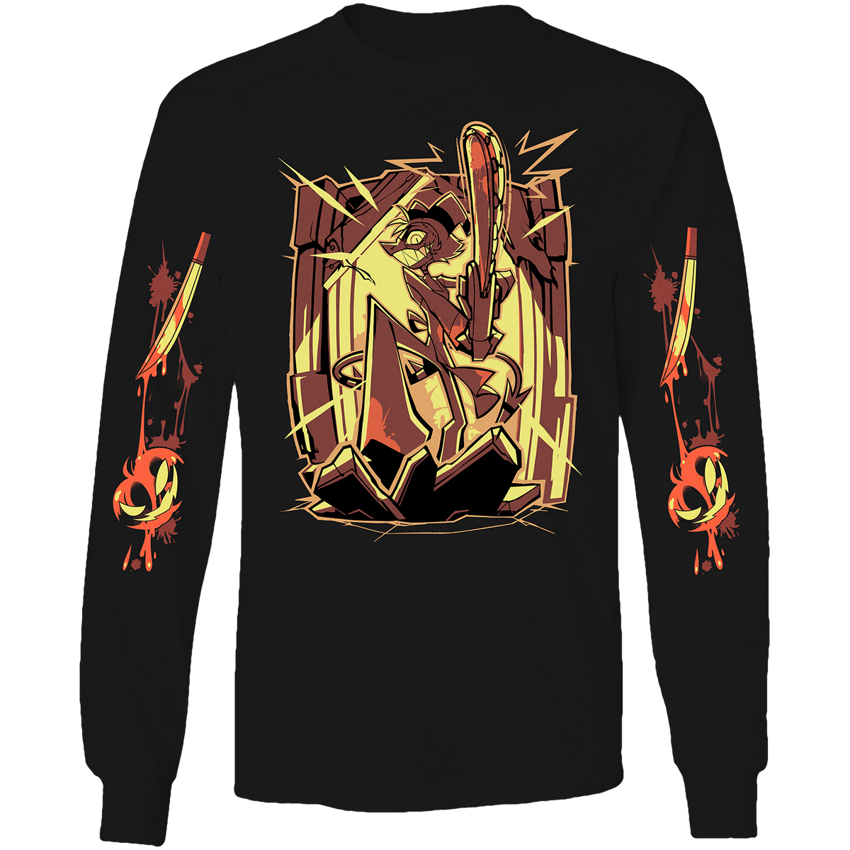 Long Sleeve Shirt - Striker Halloween Slasher  w/Printed Sleeves *LIMITED STOCK*