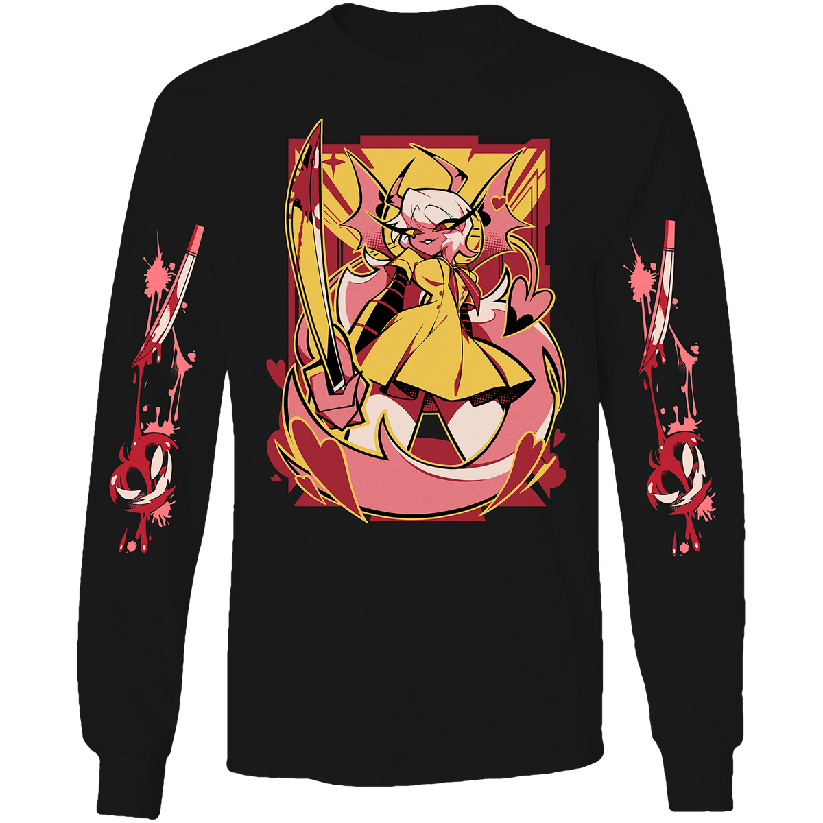 Long Sleeve Shirt - Verosika Halloween Slasher w/Printed Sleeves *LIMITED STOCK*