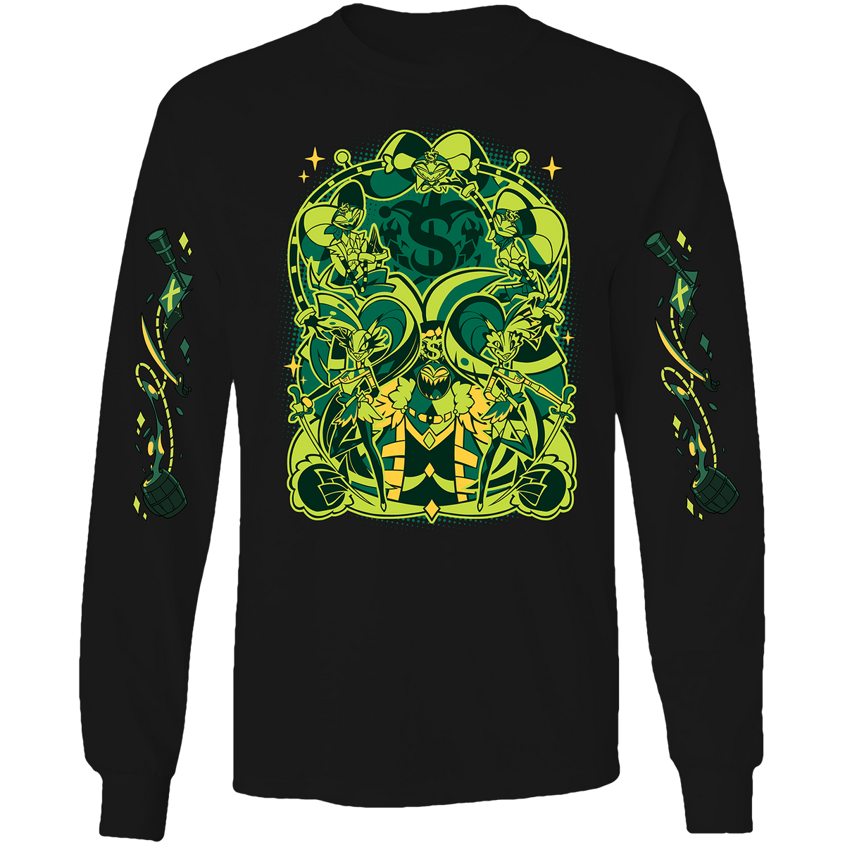 Long Sleeve Shirt - Mammon's Ship w/Printed Sleeves *LIMITED STOCK*