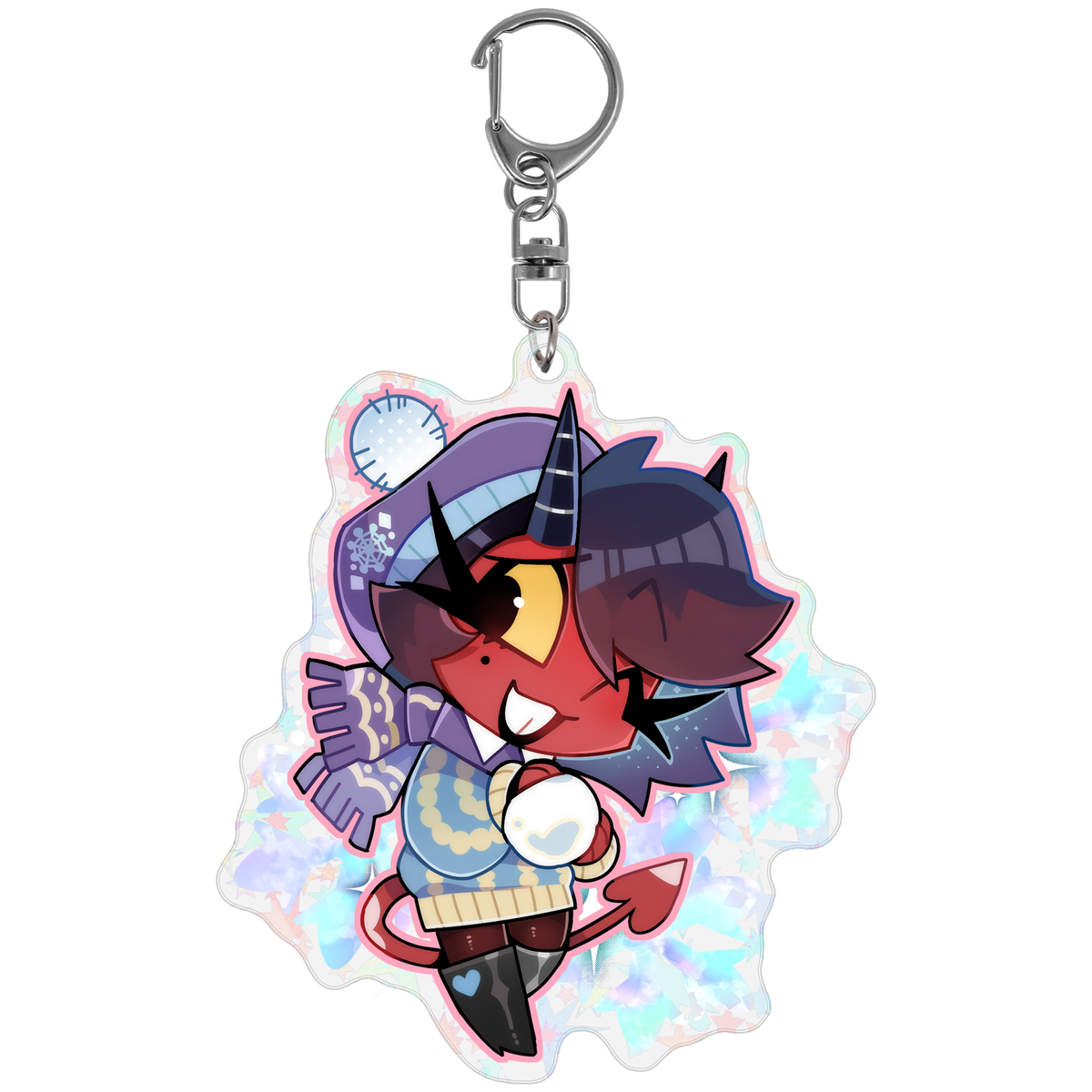 Millie - Cozy Winter - Holographic Keychain *LIMITED STOCK*