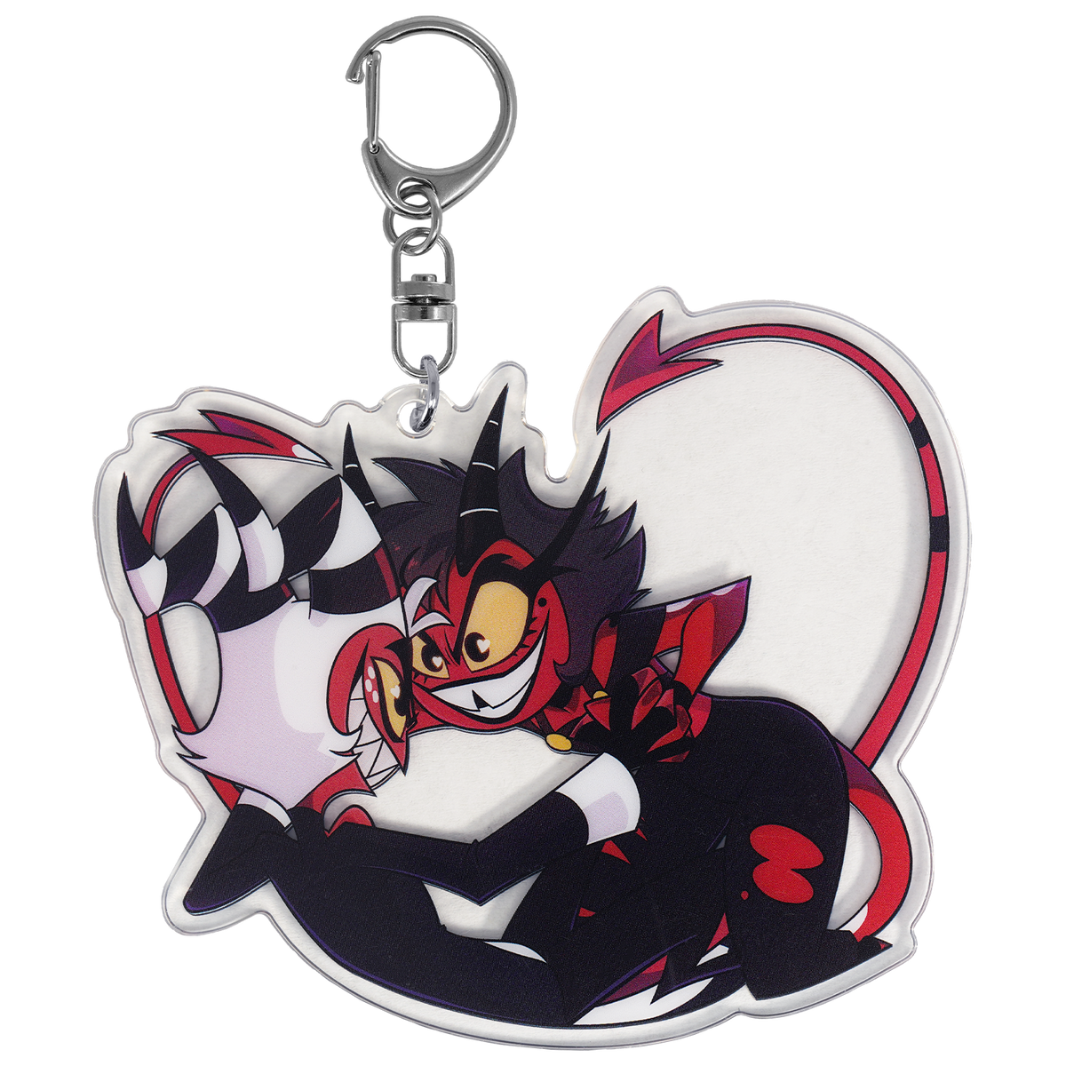 Playfighting Moxxie + Millie - Acrylic Keychain *LIMITED STOCK*