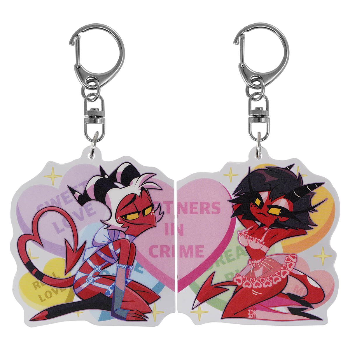 Moxxie x Millie - Valentines 2025 Couple Magnet Acrylic Keychain *LIMITED STOCK*
