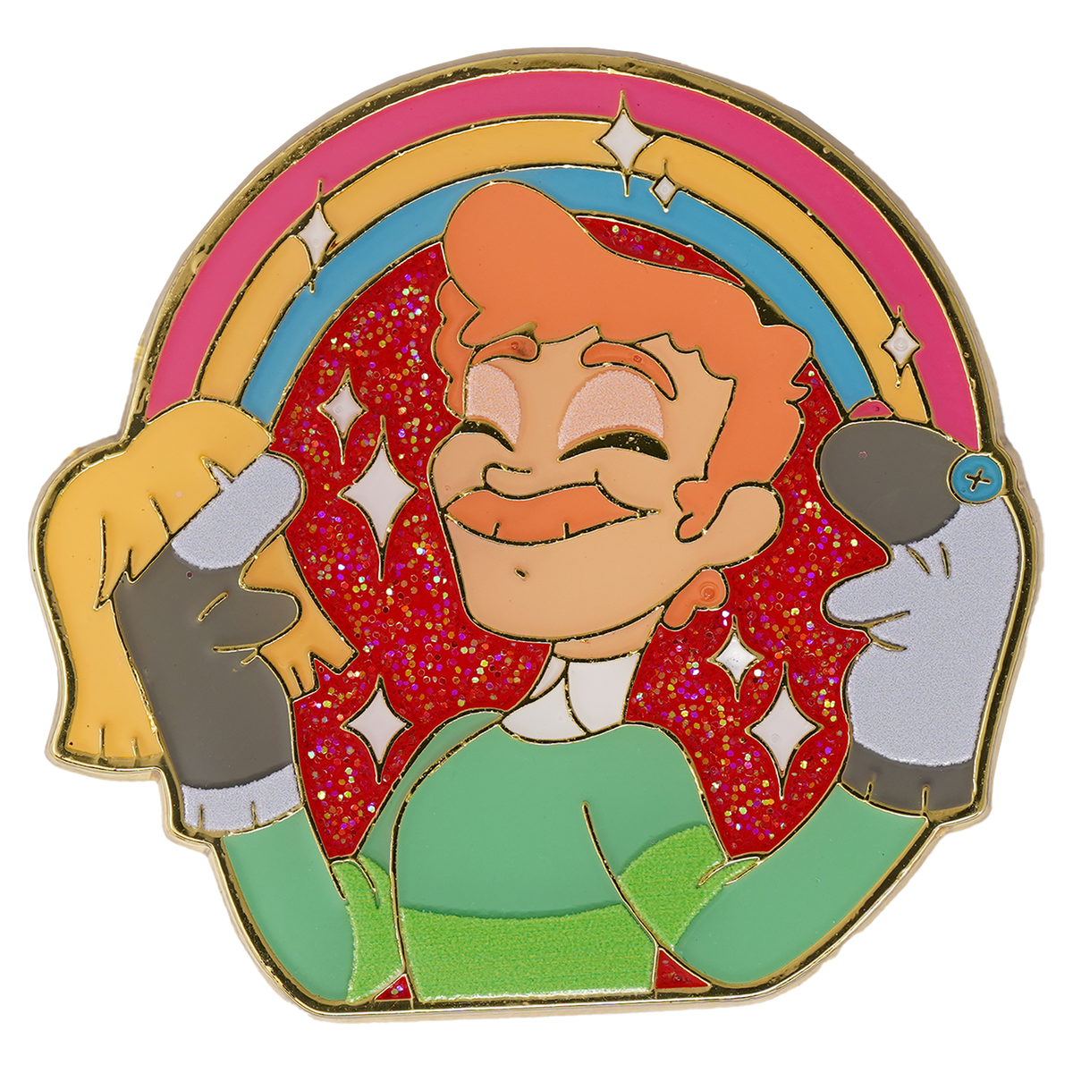 Mr Wriggles - Glitter Pin *LIMITED STOCK*