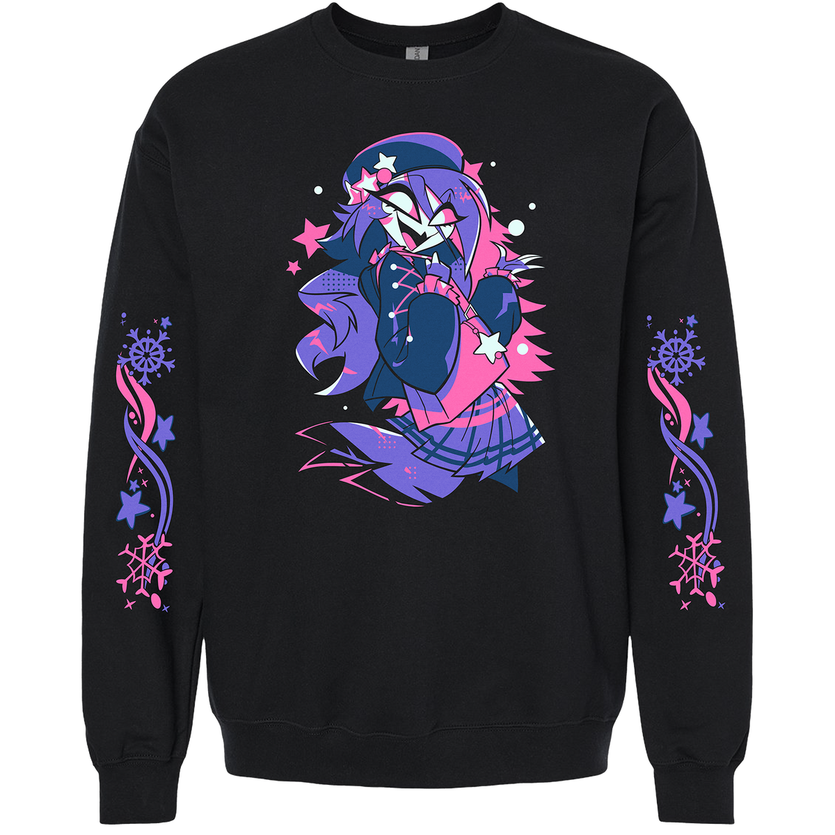 Crewneck Sweatshirt - Octavia - Cozy Winter w/Printed Sleeves *LAST CHANCE*