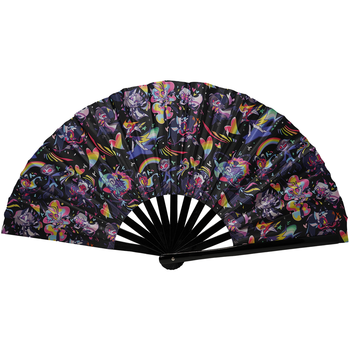 Helluva Boss Pride Pattern - Clacker Fan *LIMITED STOCK*