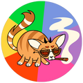 Psycadelic Smoking Cat Sticker *LIMITED STOCK*