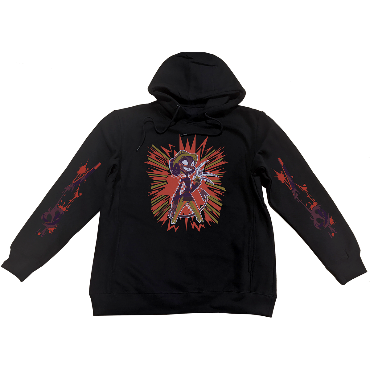 Pullover Hoodie - Barbie Wire Halloween Slasher w/Printed Sleeves *LIMITED STOCK*