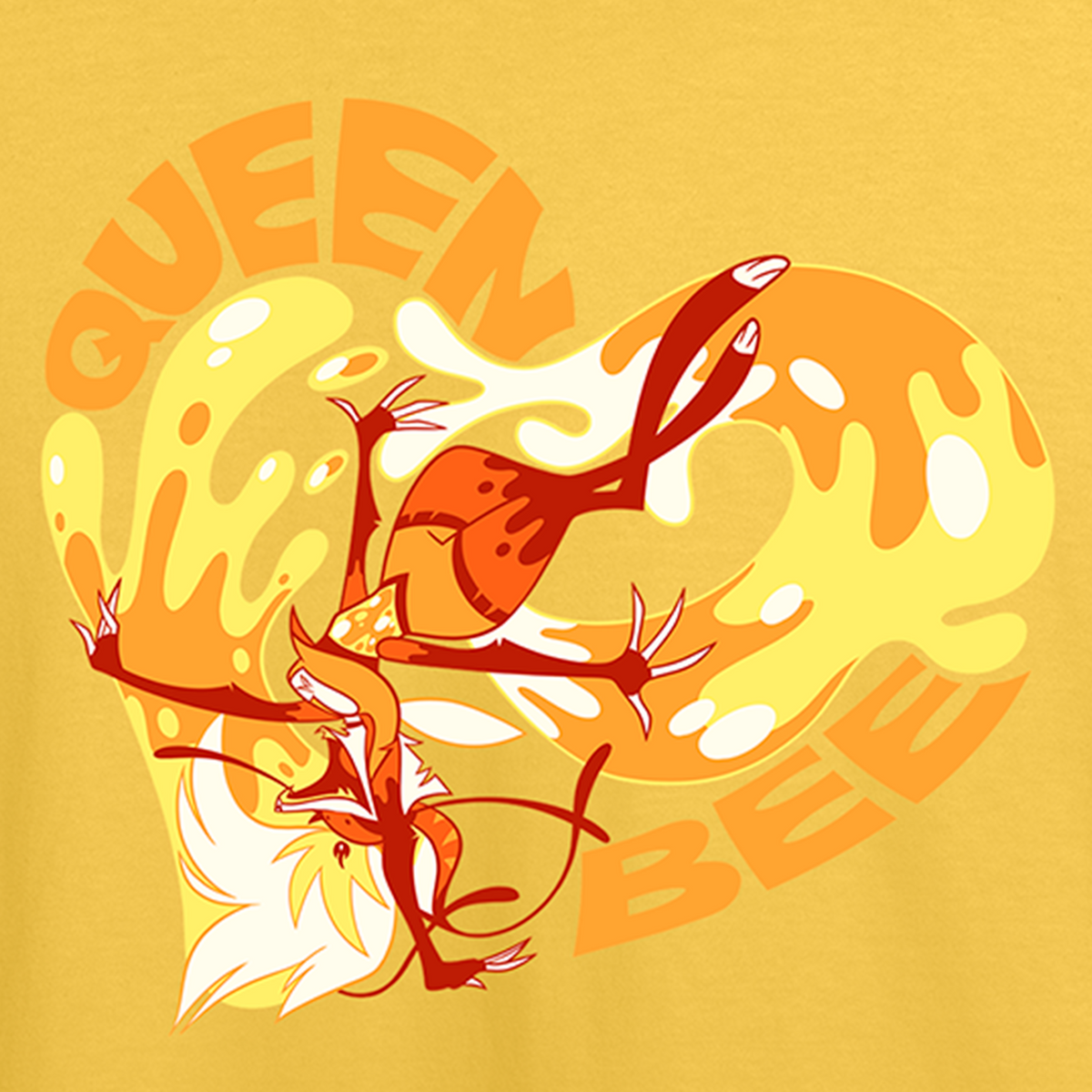Queen Bee - Beelzebub Yellow T-Shirt *LIMITED STOCK*