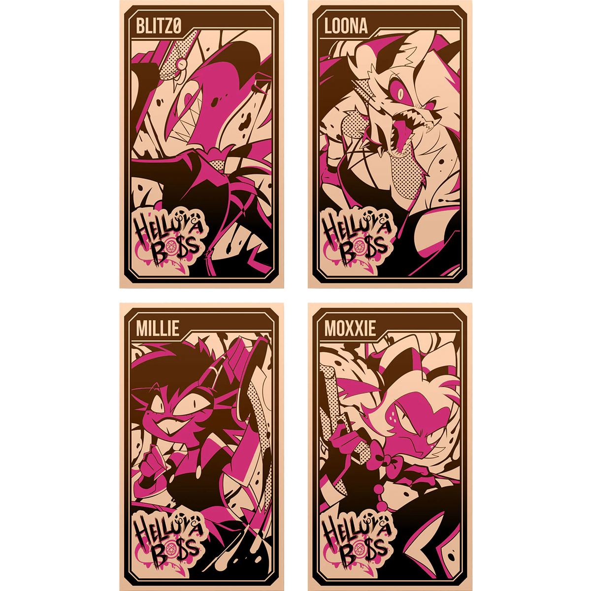 Helluva Boss Collectible Metal Cards - Series 1 Wave 1 - Rose Gold Variant *CLEARANCE*