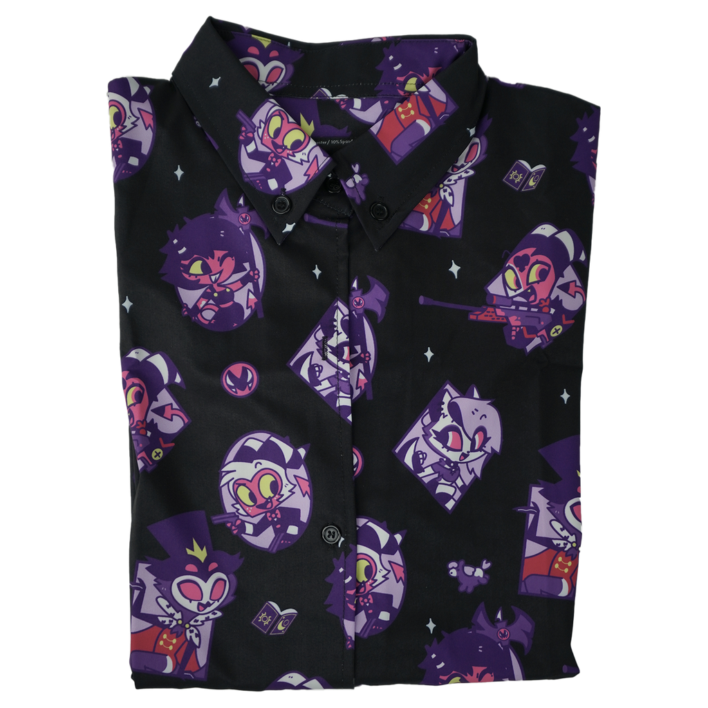 Helluva Boss Pattern - Button Up Shirt *LIMITED STOCK*