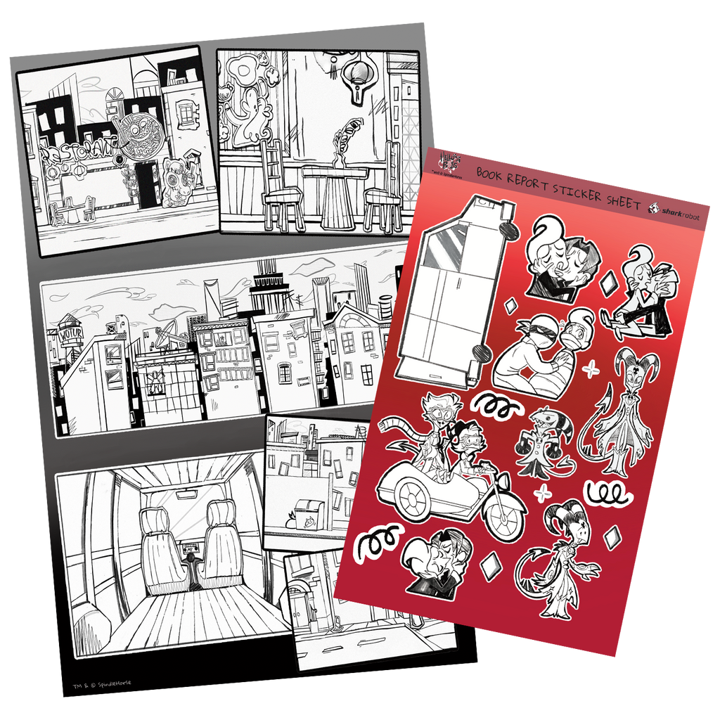 Book Report Drawings Poster Print W/Sticker Sheet *LIMITED STOCK*