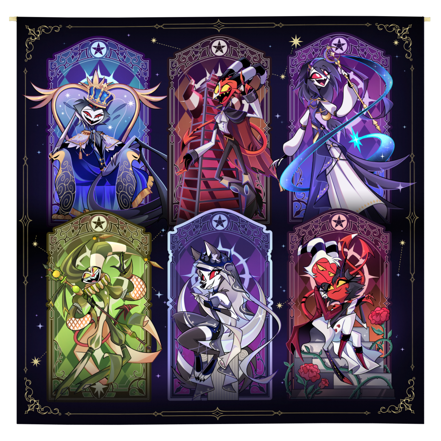 Helluva Boss Tarot Card Tapestry