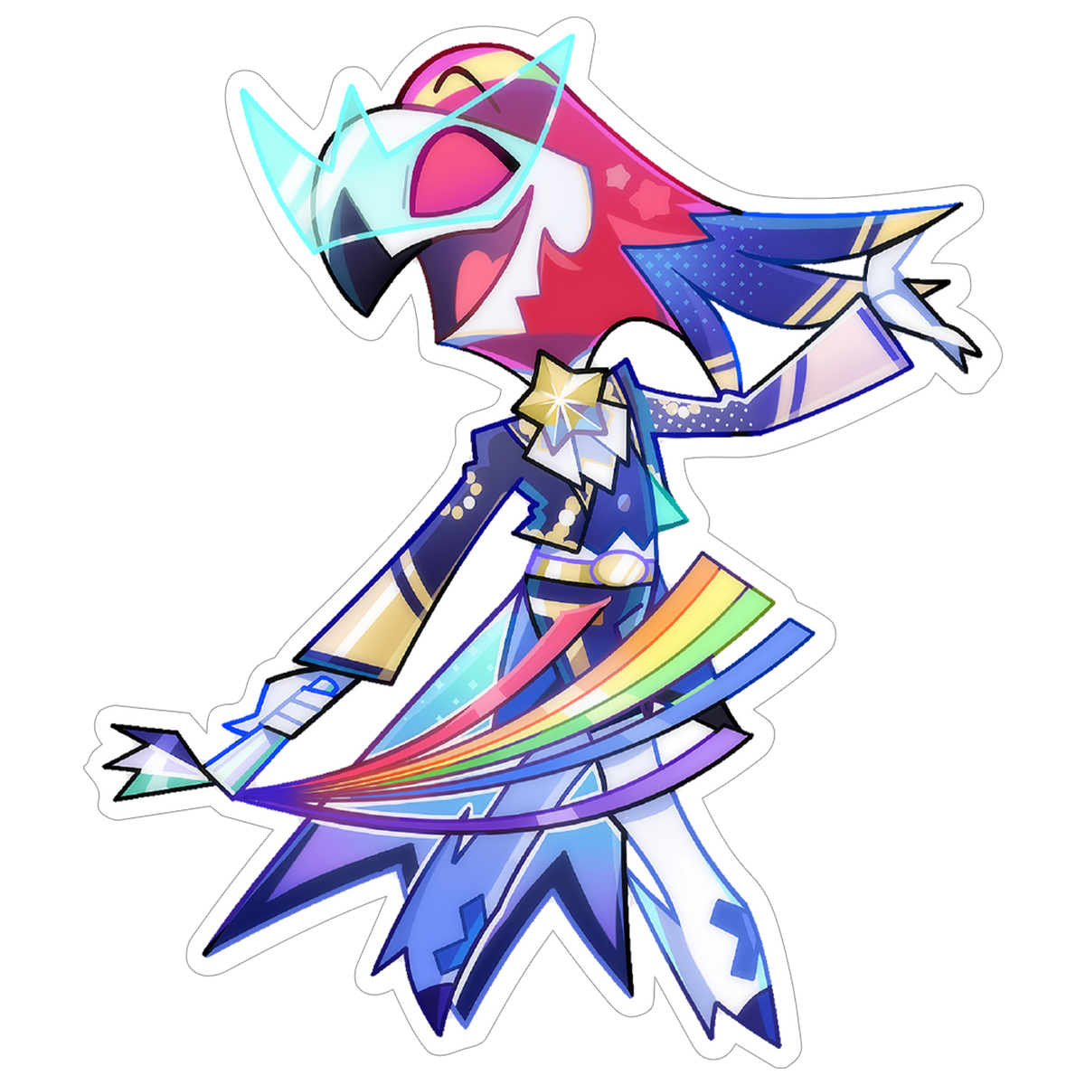 Chibi Pride Vassago Sticker *LIMITED STOCK*
