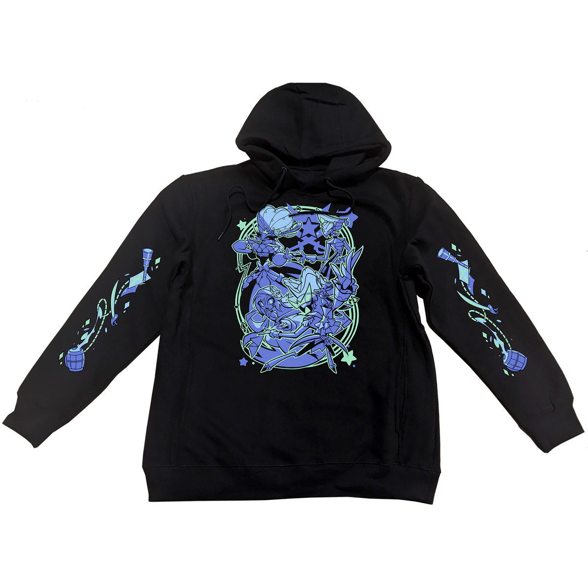 Pullover Hoodie - Vassago's Ship w/Printed Sleeves *LAST ONE*