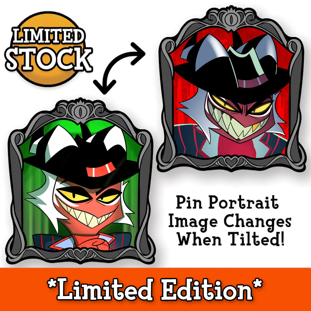 Crimson Changing Portrait - Lenticular Pin *CLEARANCE*