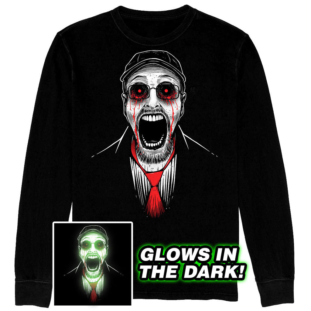 Long Sleeve T-Shirt - Creepypasta Critic GLOWS IN THE DARK  *PRE-ORDER*