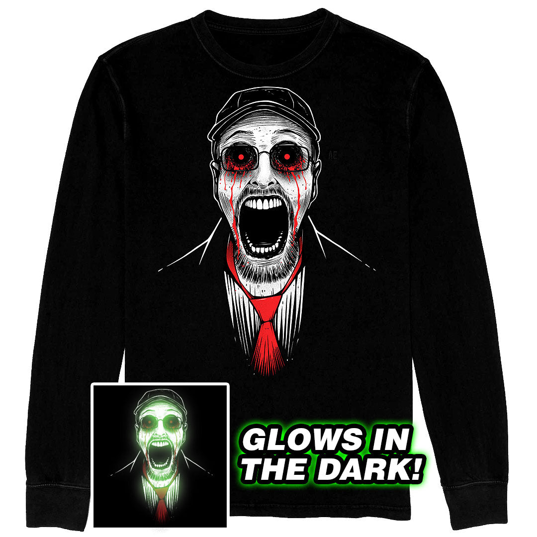 Long Sleeve T-Shirt - Creepypasta Critic GLOWS IN THE DARK  *PRE-ORDER*