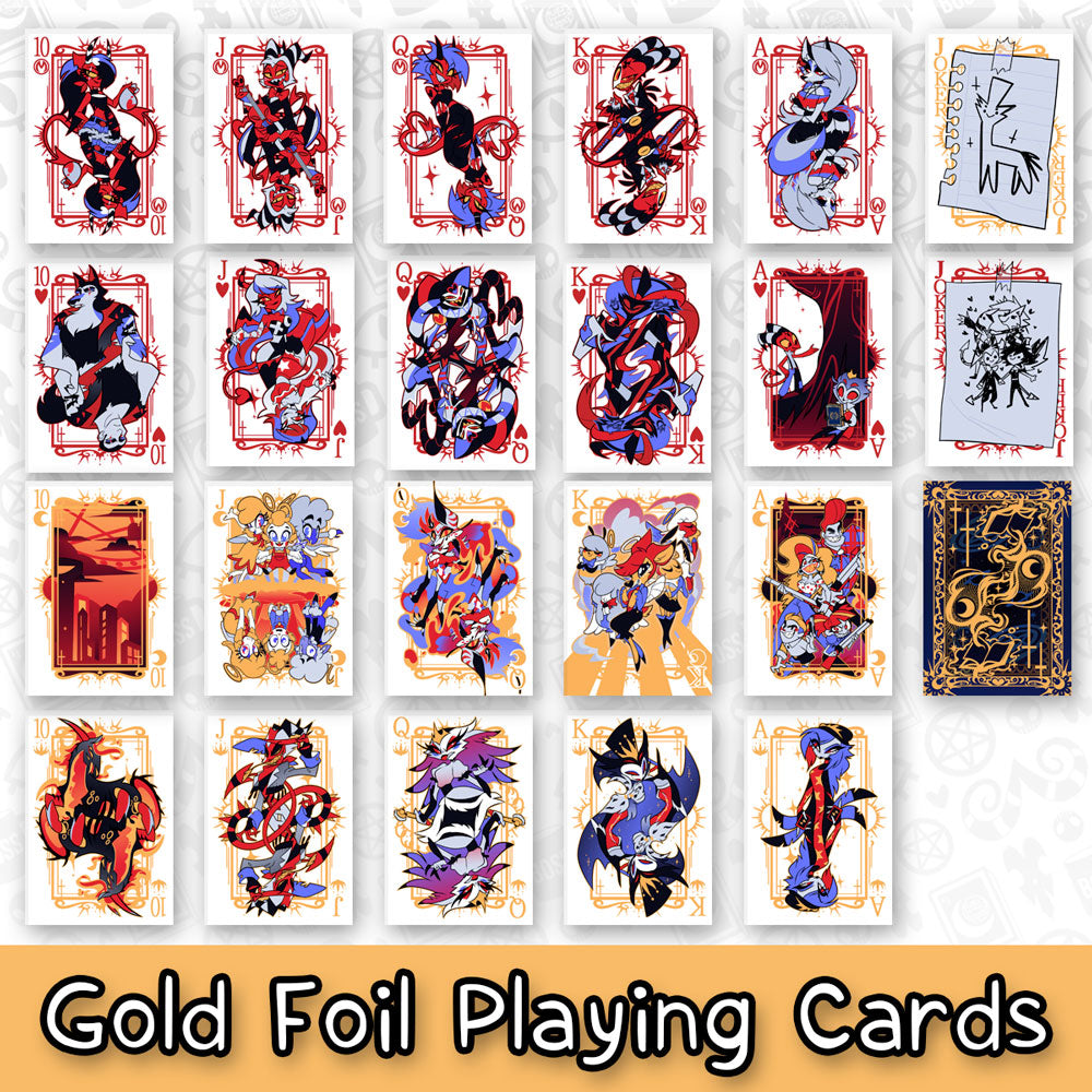 Helluva Boss Gold Foil Playing Cards *CLEARANCE*