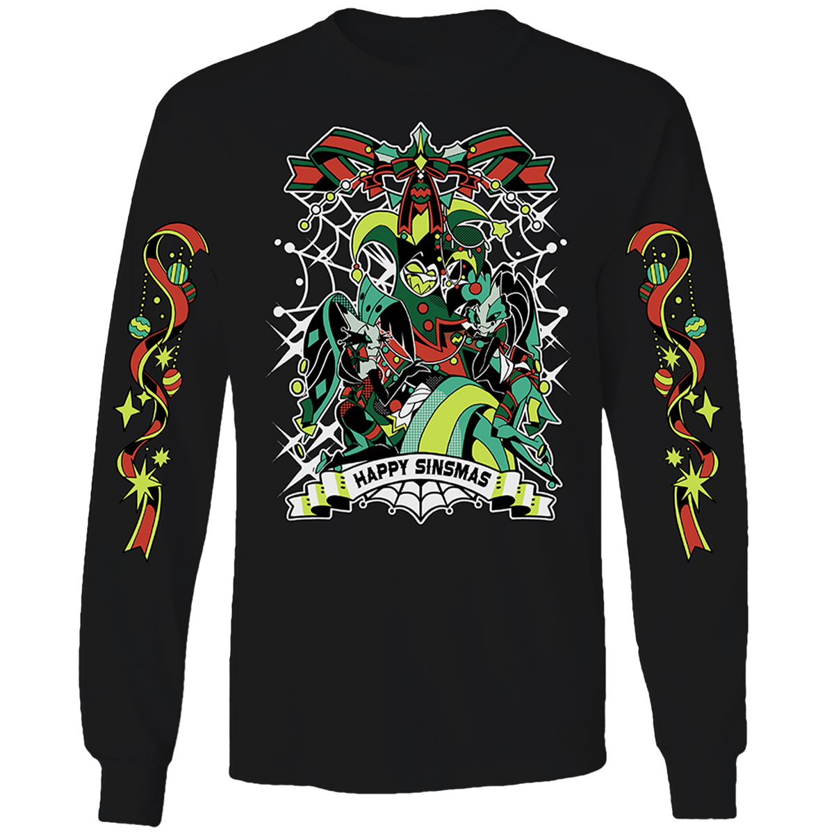 Long Sleeve Shirt - Sinsmas 2024 - Mammon + Glitz + Glam w/Printed Sleeves *LAST ONE*