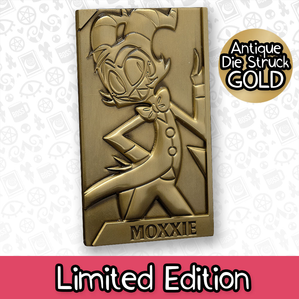 Moxxie Gold Plated Metal Collectible Card *CLEARANCE*